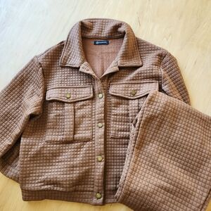 Brown Quilted Jacket